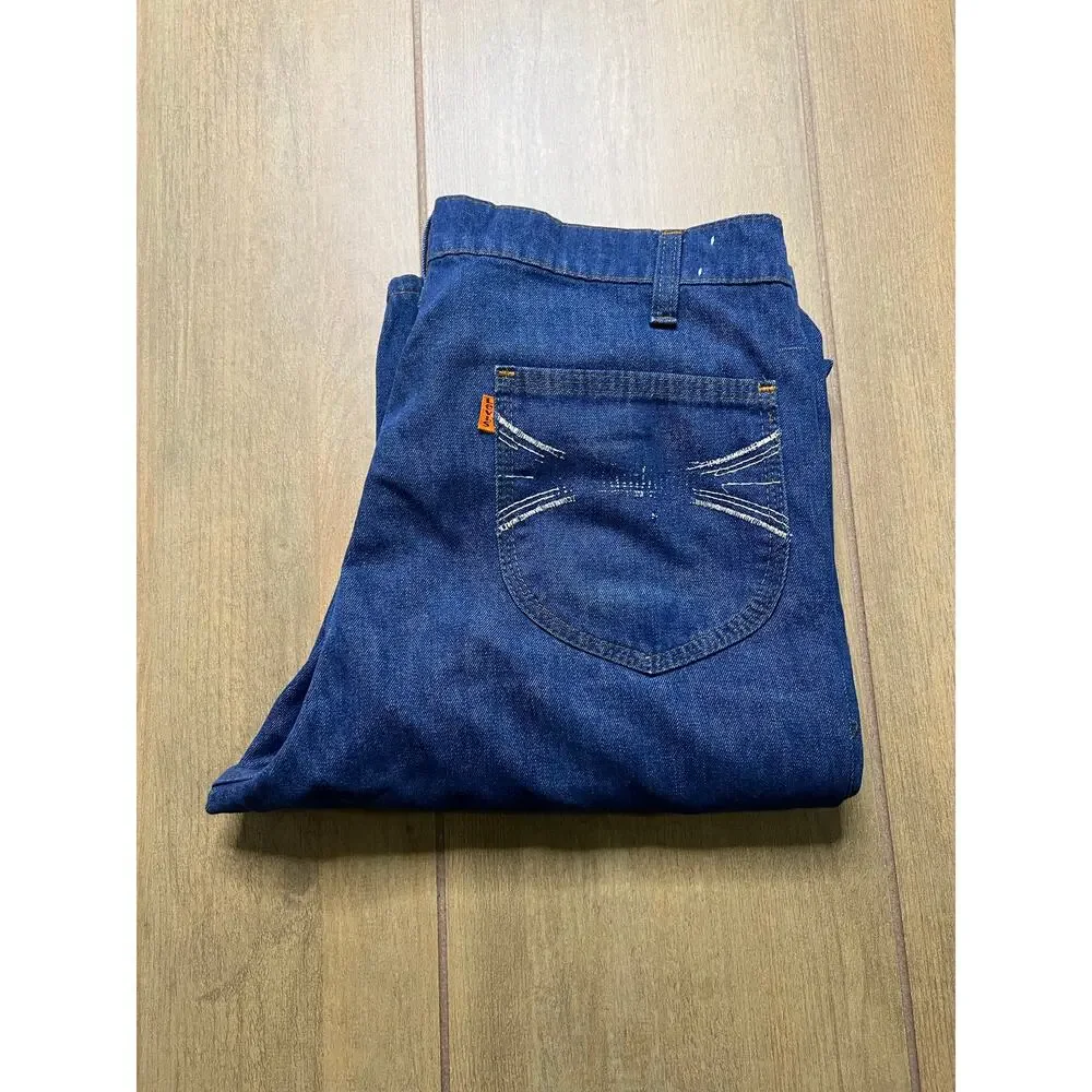 Vintage Levi's Orange Tab Bootcut Jeans USA 1970s 1980s Denim 33x32